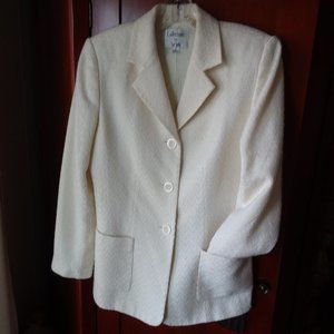 VTG Le Suit Collection Cream texture Blazer